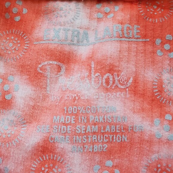 PRESSBOX SZ XL Clemson Tigers Women's Orange Tie-dye Pullover Cropped Sweatshirt - Picture 6 of 8